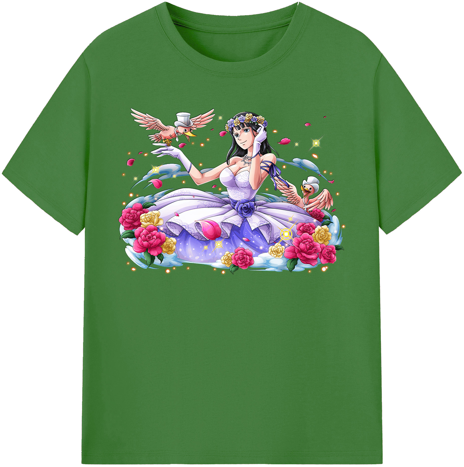ワンピース ニコ・ロビン ONE PIECE Nico Robin レディースカジュアルプリントTシャツ（綿100％）